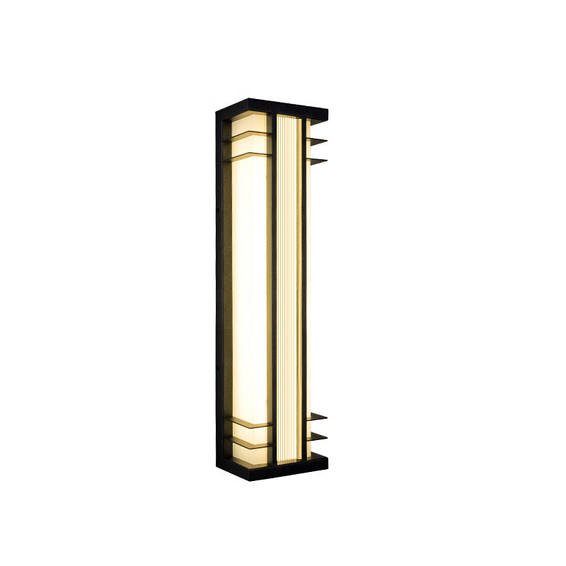 Chinese Rectangular Motion Sensor LED Wall Sconce Lamp