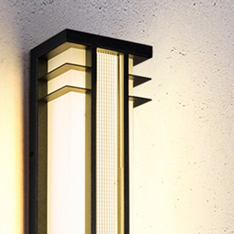 Chinese Rectangular Motion Sensor LED Wall Sconce Lamp
