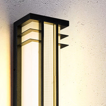 Chinese Rectangular Motion Sensor LED Wall Sconce Lamp