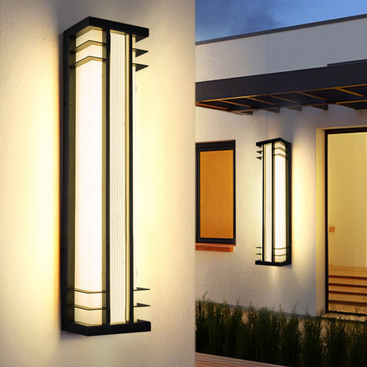 Chinese Rectangular Motion Sensor LED Wall Sconce Lamp