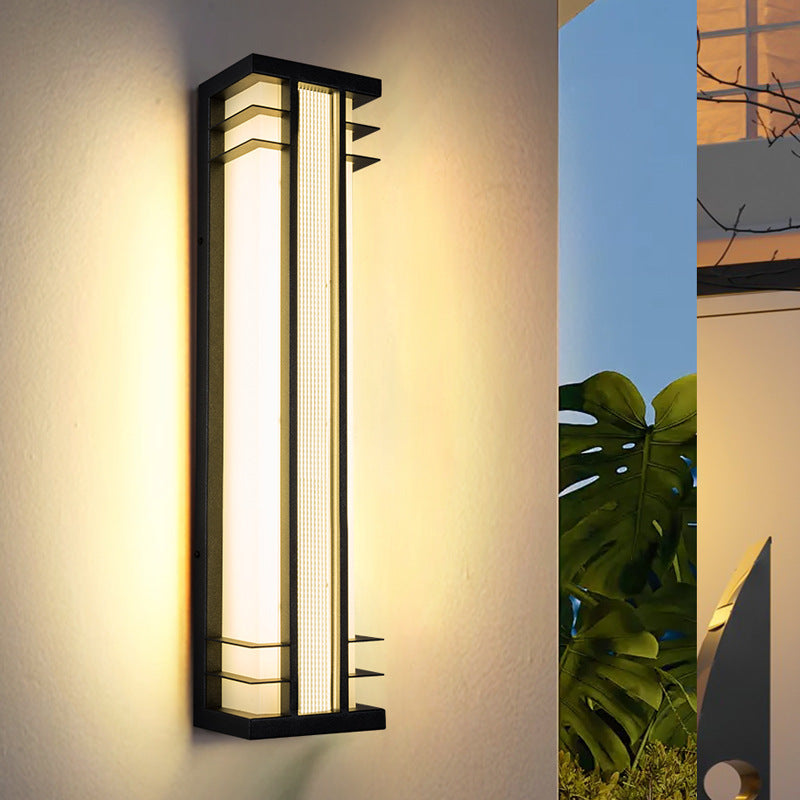 Chinese Rectangular Motion Sensor LED Wall Sconce Lamp