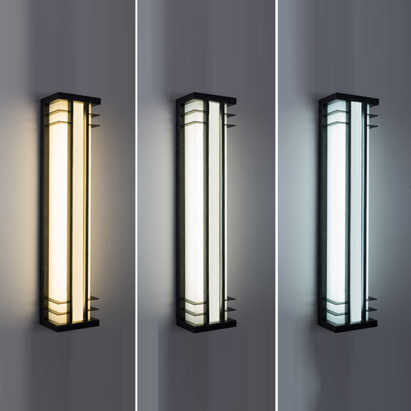 Chinese Rectangular Motion Sensor LED Wall Sconce Lamp