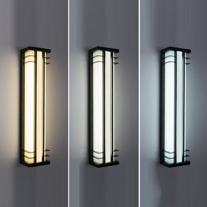 Chinese Rectangular Motion Sensor LED Wall Sconce Lamp