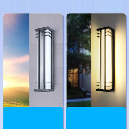 Chinese Rectangular Motion Sensor LED Wall Sconce Lamp