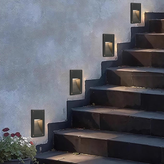 Waterproof Striped LED Recessed Wall Sconce Lamp