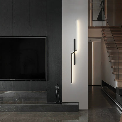 Aluminum Silica Linear Strip LED Wall Sconce Lamp