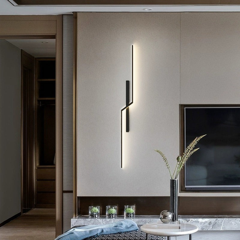 Aluminum Silica Linear Strip LED Wall Sconce Lamp