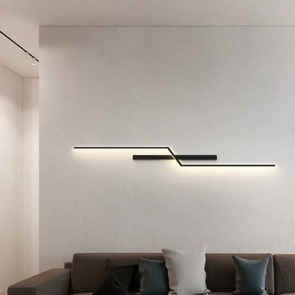 Aluminum Silica Linear Strip LED Wall Sconce Lamp