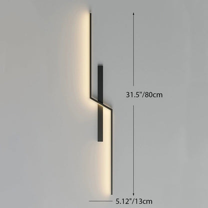 Aluminum Silica Linear Strip LED Wall Sconce Lamp