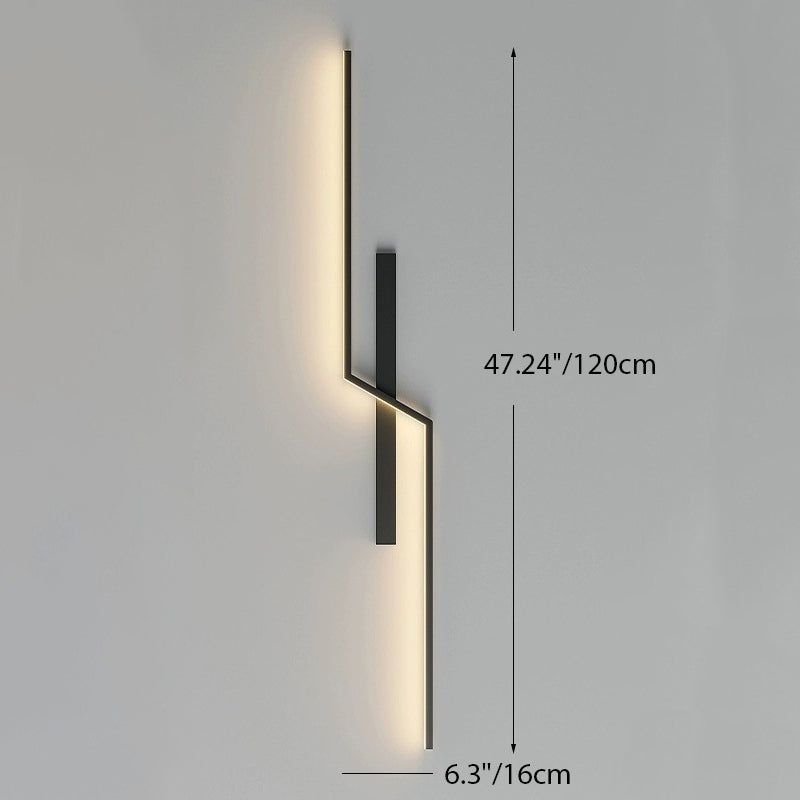 Aluminum Silica Linear Strip LED Wall Sconce Lamp