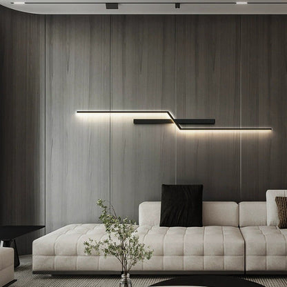 Aluminum Silica Linear Strip LED Wall Sconce Lamp