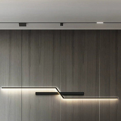 Aluminum Silica Linear Strip LED Wall Sconce Lamp