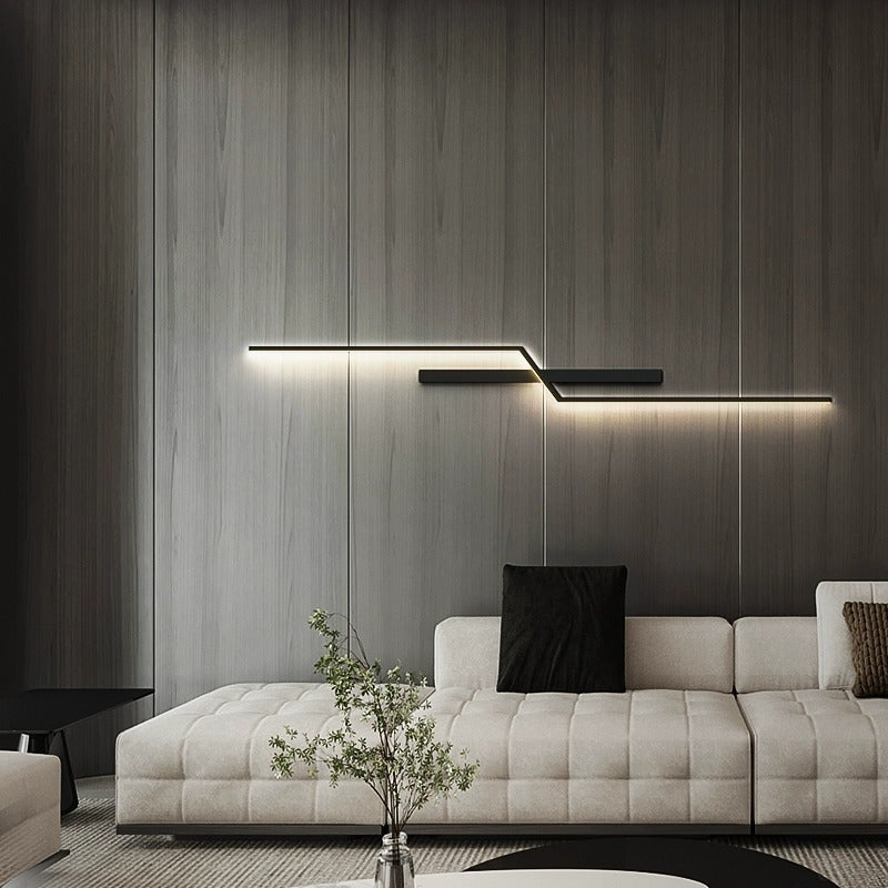 Aluminum Silica Linear Strip LED Wall Sconce Lamp