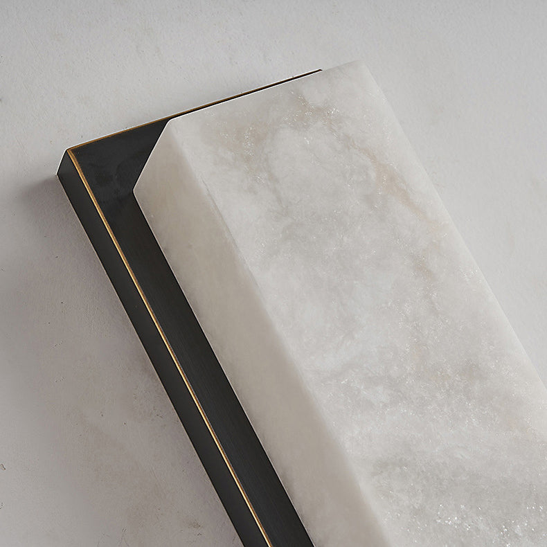 Chinese Rectangular Ripple Pattern LED Wall Sconce Lamp