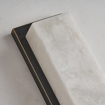 Chinese Rectangular Ripple Pattern LED Wall Sconce Lamp