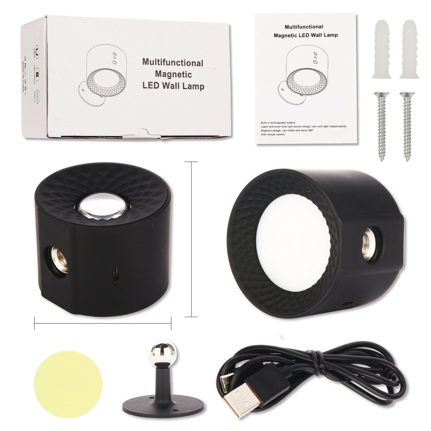 Simplicity ABS Round LED Wall Sconce Lamp Night Light