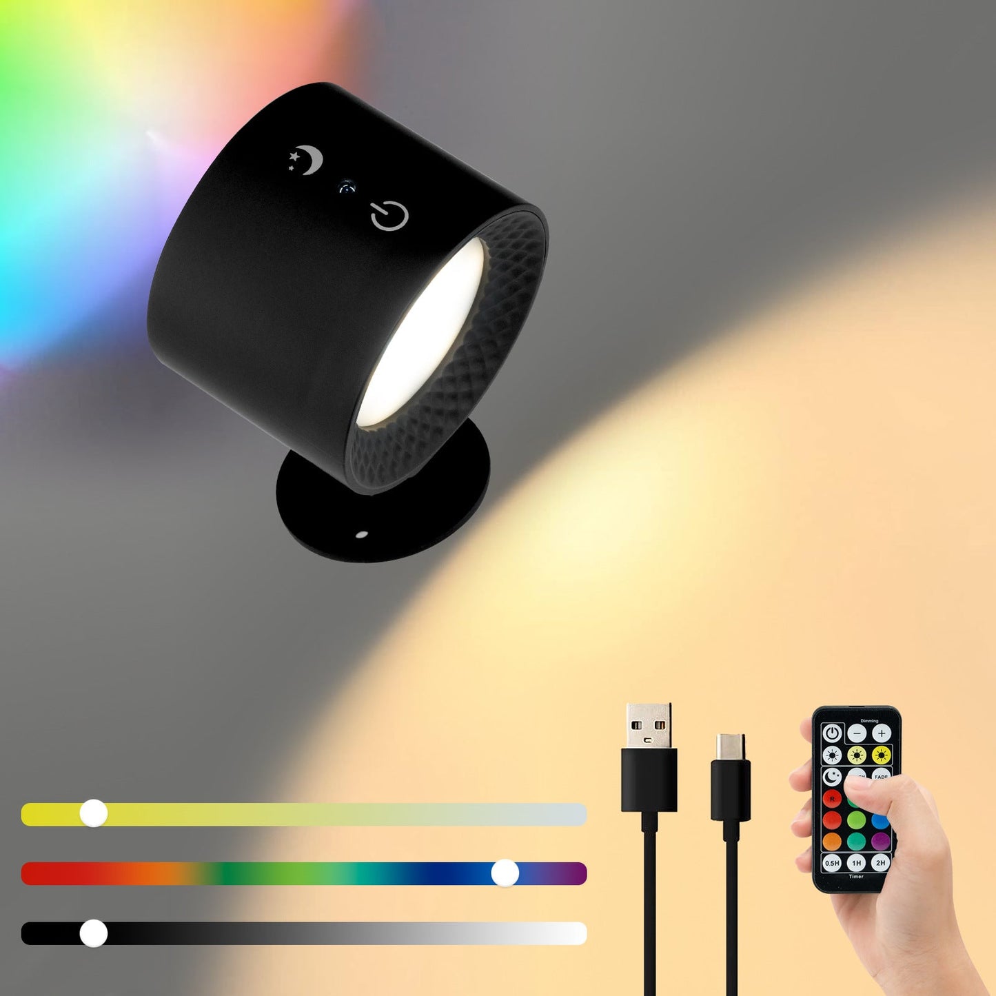 Simplicity ABS Round LED Wall Sconce Lamp Night Light