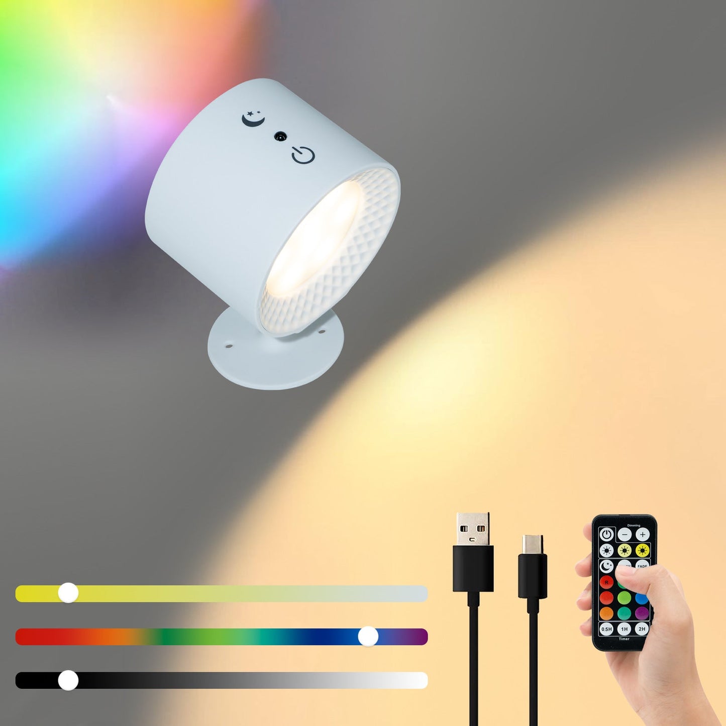 Simplicity ABS Round LED Wall Sconce Lamp Night Light