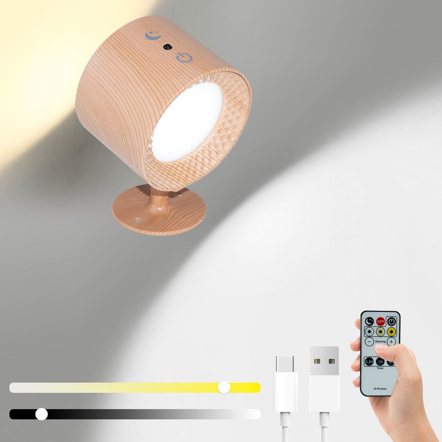 Simplicity ABS Round LED Wall Sconce Lamp Night Light