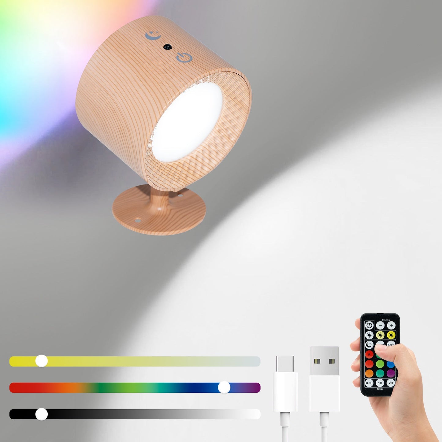 Simplicity ABS Round LED Wall Sconce Lamp Night Light