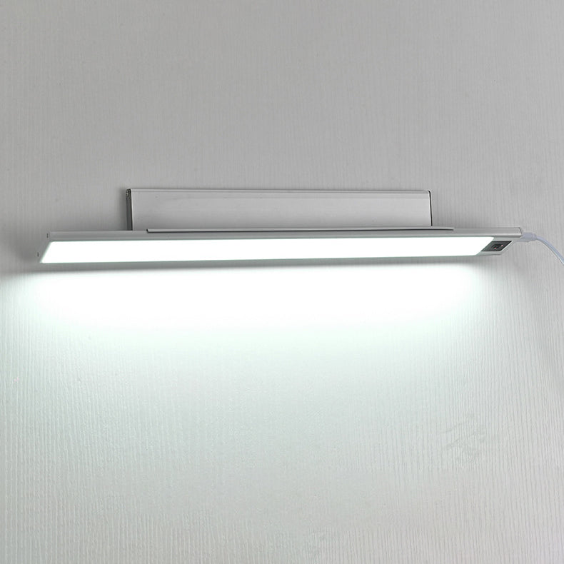 Rechargeable Swipe Sensor Rectangular LED Wall Sconce Lamp