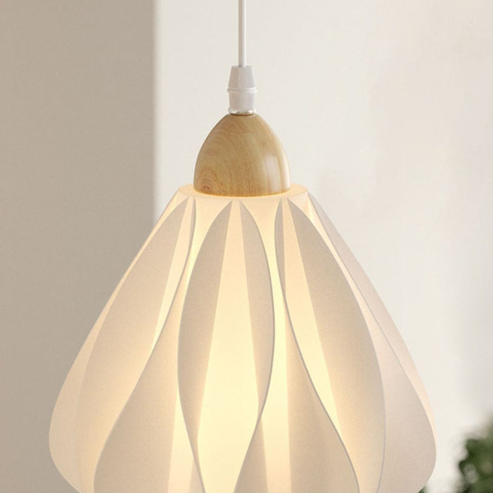 Wood PLA Skirt Petal Adjustable 1-Light Wall Sconce Lamp