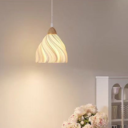 Wood PLA Skirt Petal Adjustable 1-Light Wall Sconce Lamp