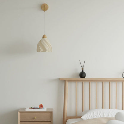 Wood PLA Skirt Petal Adjustable 1-Light Wall Sconce Lamp