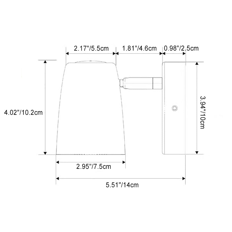 Metal Cylinder Rotatable 1-Light Wall Sconce Lamp