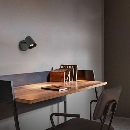 Metal Cylinder Rotatable 1-Light Wall Sconce Lamp