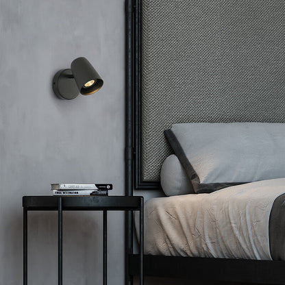 Metal Cylinder Rotatable 1-Light Wall Sconce Lamp