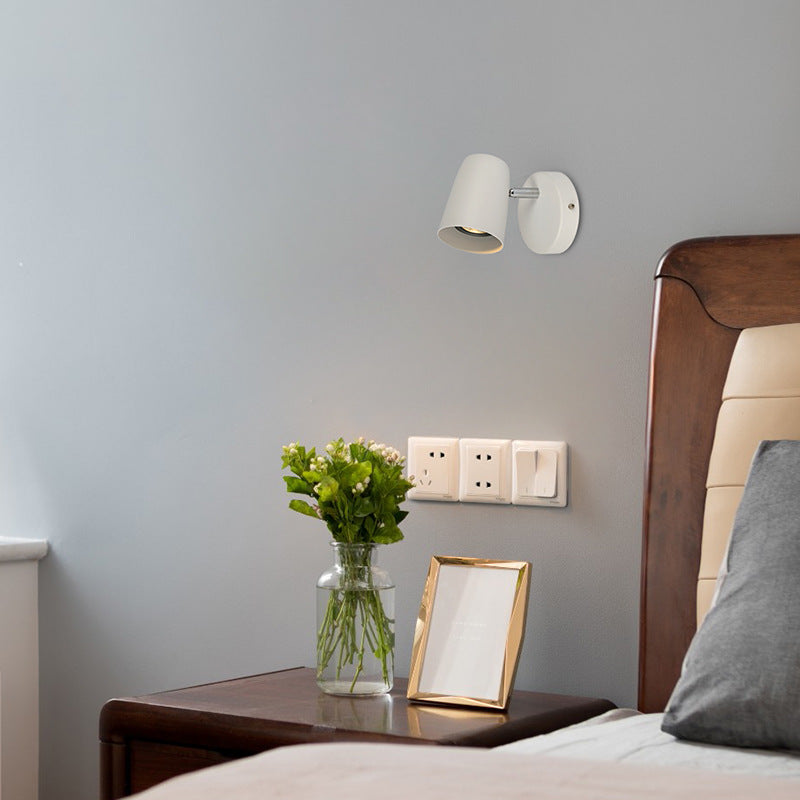 Metal Cylinder Rotatable 1-Light Wall Sconce Lamp