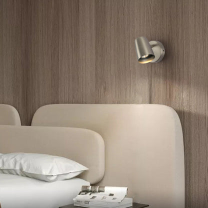 Metal Cylinder Rotatable 1-Light Wall Sconce Lamp