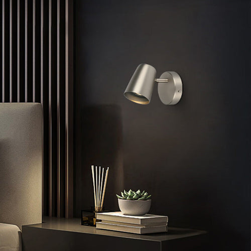 Metal Cylinder Rotatable 1-Light Wall Sconce Lamp