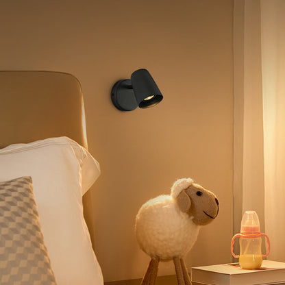 Metal Cylinder Rotatable 1-Light Wall Sconce Lamp