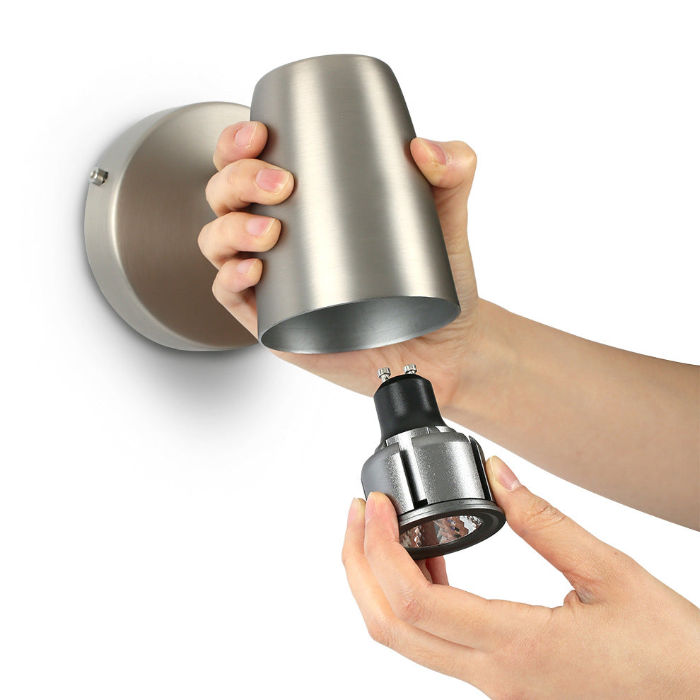 Metal Cylinder Rotatable 1-Light Wall Sconce Lamp