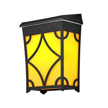 Solar Rectangular Rhombic ABS PC LED Wall Sconce Lamp