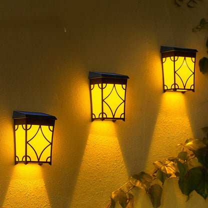 Solar Rectangular Rhombic ABS PC LED Wall Sconce Lamp