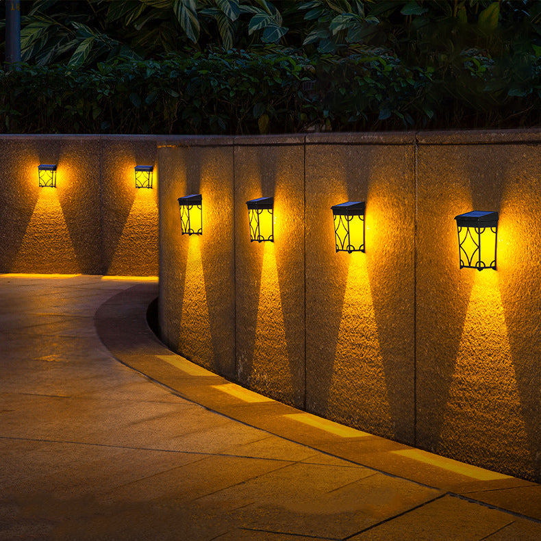 Solar Rectangular Rhombic ABS PC LED Wall Sconce Lamp
