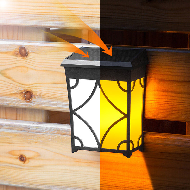 Solar Rectangular Rhombic ABS PC LED Wall Sconce Lamp