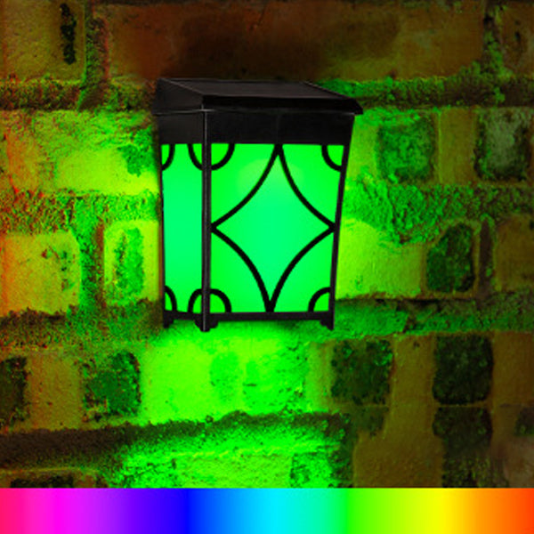 Solar Rectangular Rhombic ABS PC LED Wall Sconce Lamp