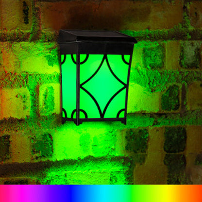 Solar Rectangular Rhombic ABS PC LED Wall Sconce Lamp