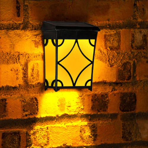 Solar Rectangular Rhombic ABS PC LED Wall Sconce Lamp