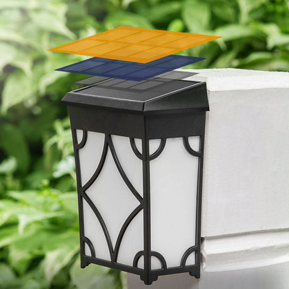Solar Rectangular Rhombic ABS PC LED Wall Sconce Lamp