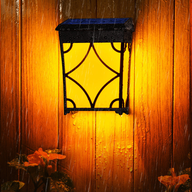Solar Rectangular Rhombic ABS PC LED Wall Sconce Lamp