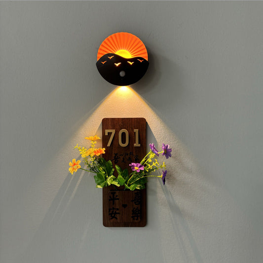 Deco Magnetically Round Sunrise ABS LED Wall Sconce Lamp