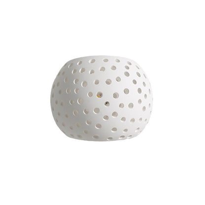 Creative Plaster Sphere Hollowed 1-Light Wall Sconce Lamp