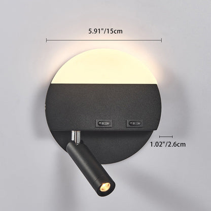 Simplicity Round Square Spotlight LED Wall Sconce Lamp