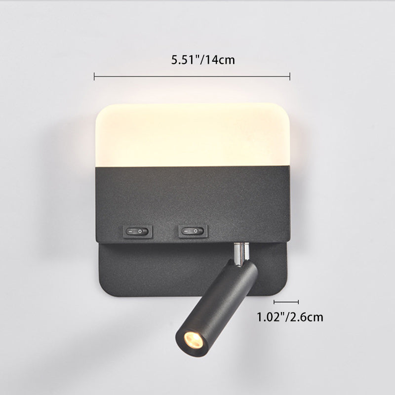 Simplicity Round Square Spotlight LED Wall Sconce Lamp