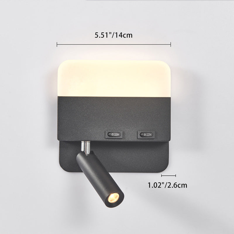 Simplicity Round Square Spotlight LED Wall Sconce Lamp